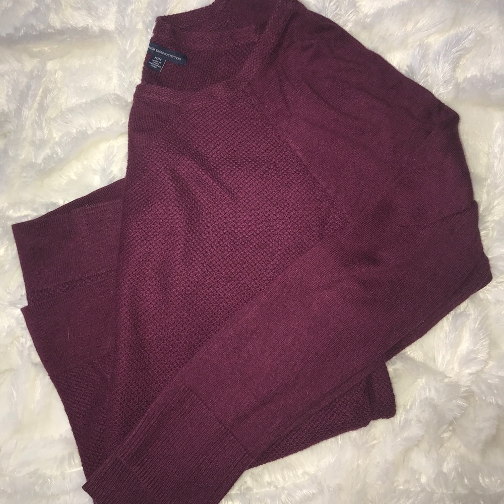 AEO Maroon Casual Sweater